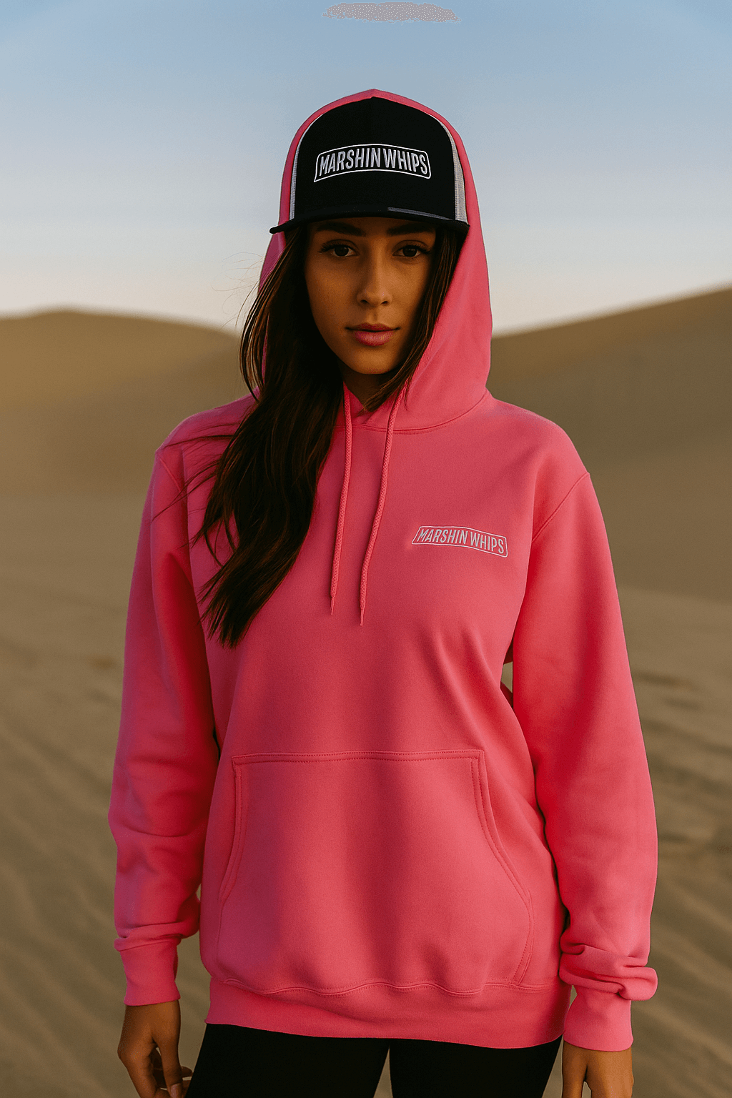 Marshin Whips Pink Hoodie – Bold Off-Road Apparel, Unisex Fit