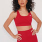 I am Beautifully Radiant Quick Dry Red Sports Bra