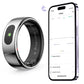 Smart Ring R08 Health and Sleep Monitor 5ATM Waterproof Sports Fitness Tracker with Charging Case for Xiaomi Samsung Phone