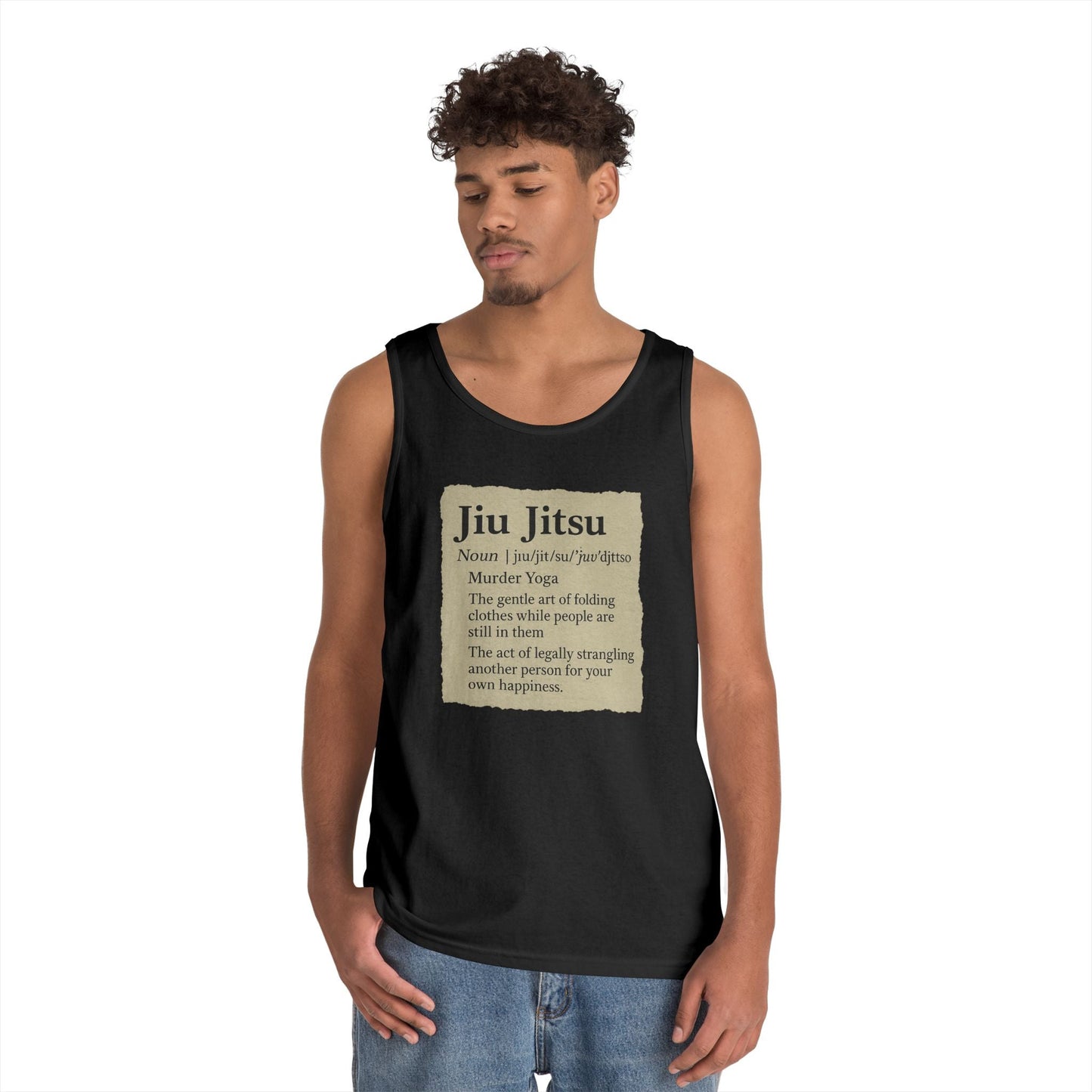 Jiu Jitsu Definition Tank Top | Unisex Heavy Cotton Tank | Martial Arts Apparel, Workout Gear, Fitness Gift, Summer Wear