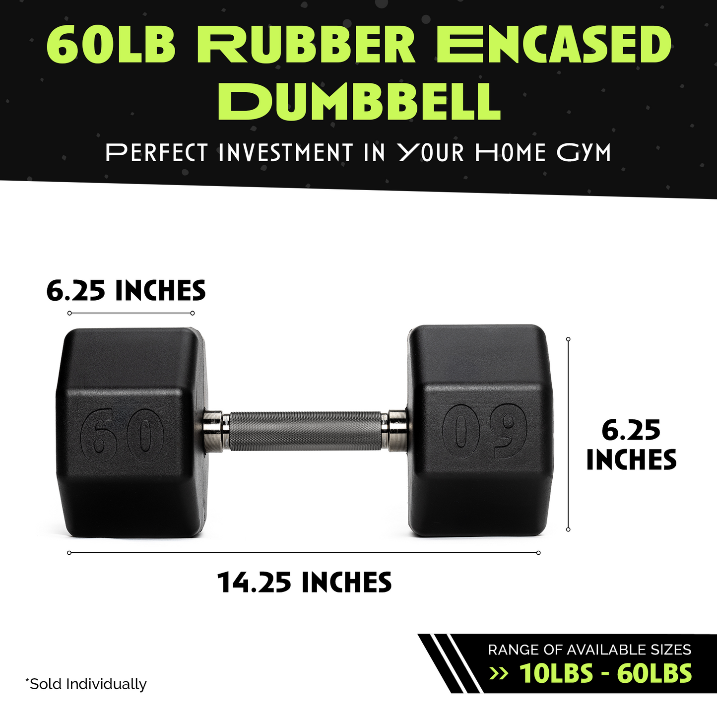 Octo Rubber Dumbbell (sold individually)