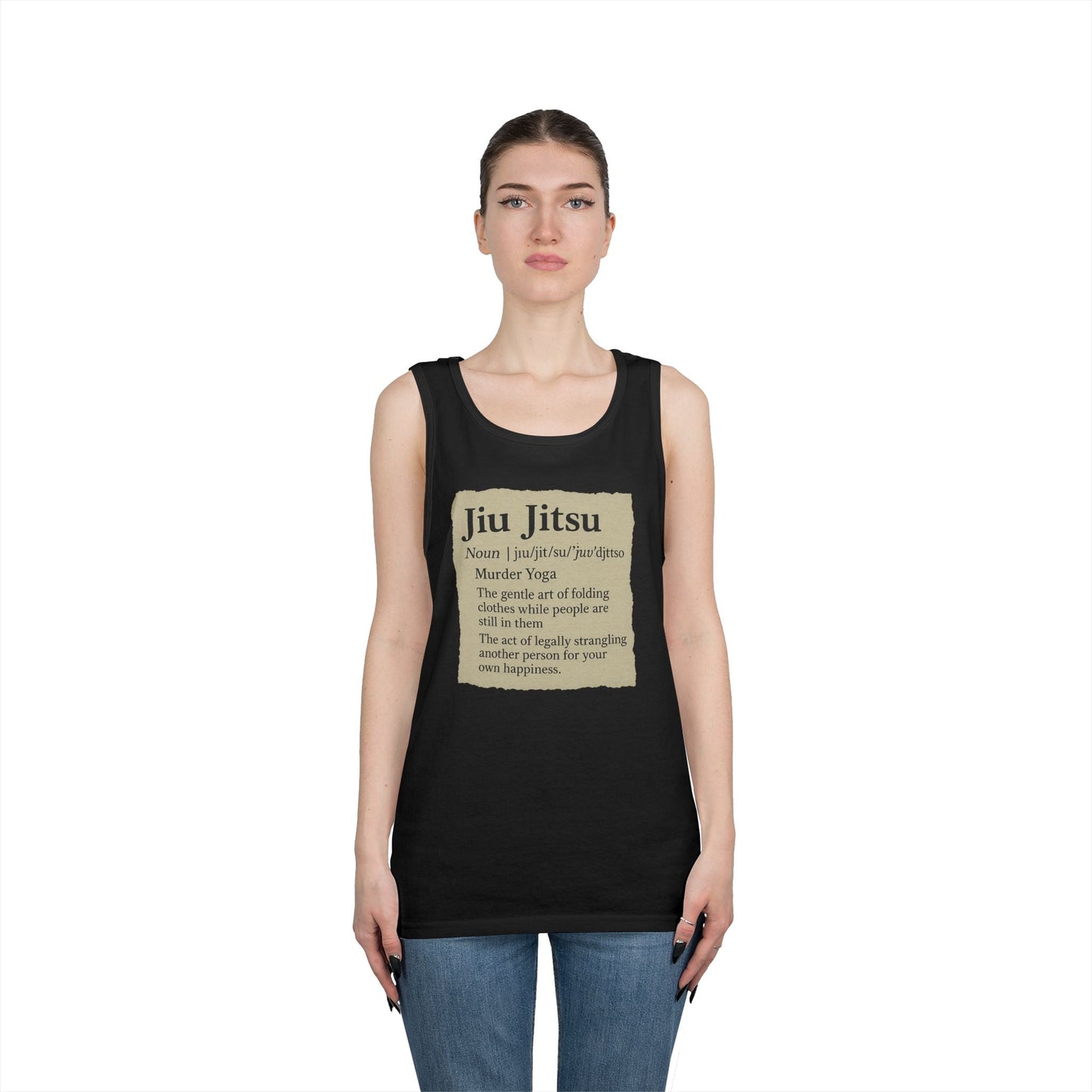 Jiu Jitsu Definition Tank Top | Unisex Heavy Cotton Tank | Martial Arts Apparel, Workout Gear, Fitness Gift, Summer Wear