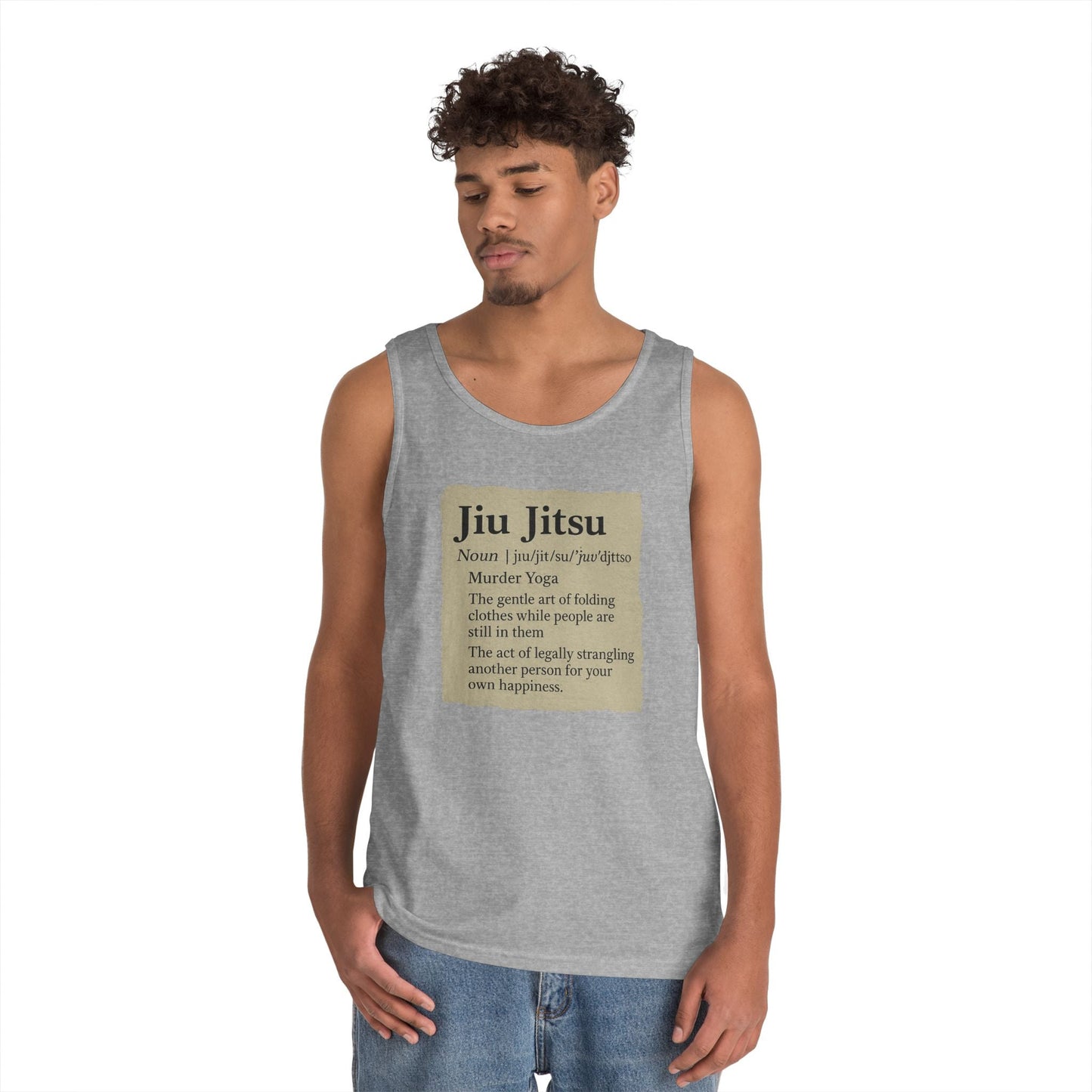 Jiu Jitsu Definition Tank Top | Unisex Heavy Cotton Tank | Martial Arts Apparel, Workout Gear, Fitness Gift, Summer Wear
