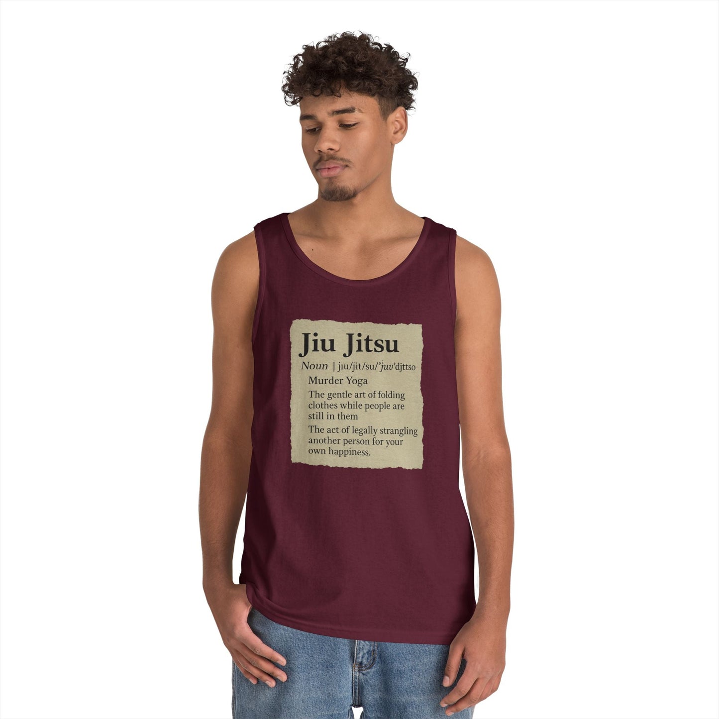 Jiu Jitsu Definition Tank Top | Unisex Heavy Cotton Tank | Martial Arts Apparel, Workout Gear, Fitness Gift, Summer Wear