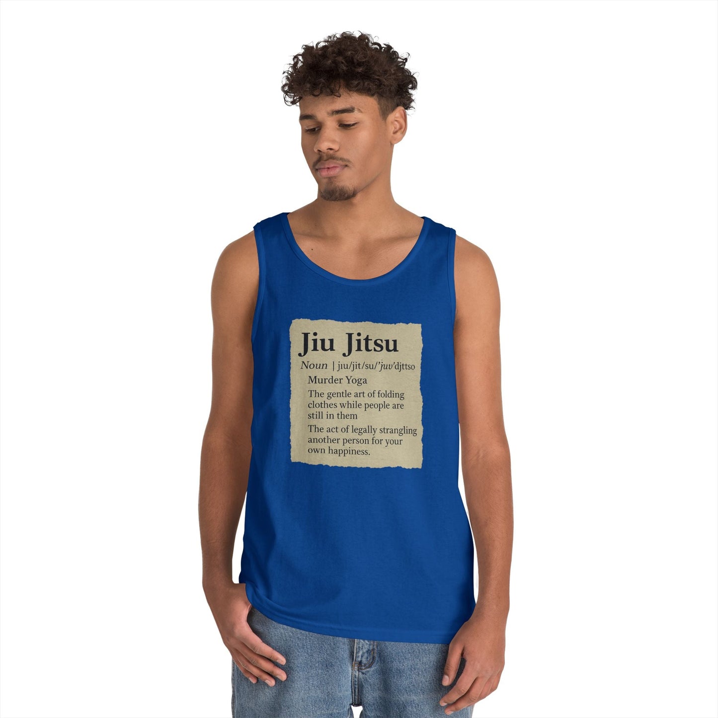 Jiu Jitsu Definition Tank Top | Unisex Heavy Cotton Tank | Martial Arts Apparel, Workout Gear, Fitness Gift, Summer Wear