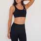 I am Beautifully Radiant Quick Dry Black Sports Bra