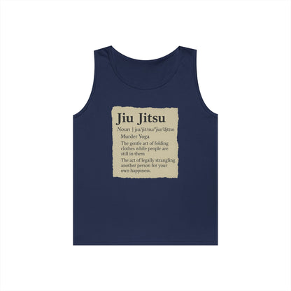 Jiu Jitsu Definition Tank Top | Unisex Heavy Cotton Tank | Martial Arts Apparel, Workout Gear, Fitness Gift, Summer Wear