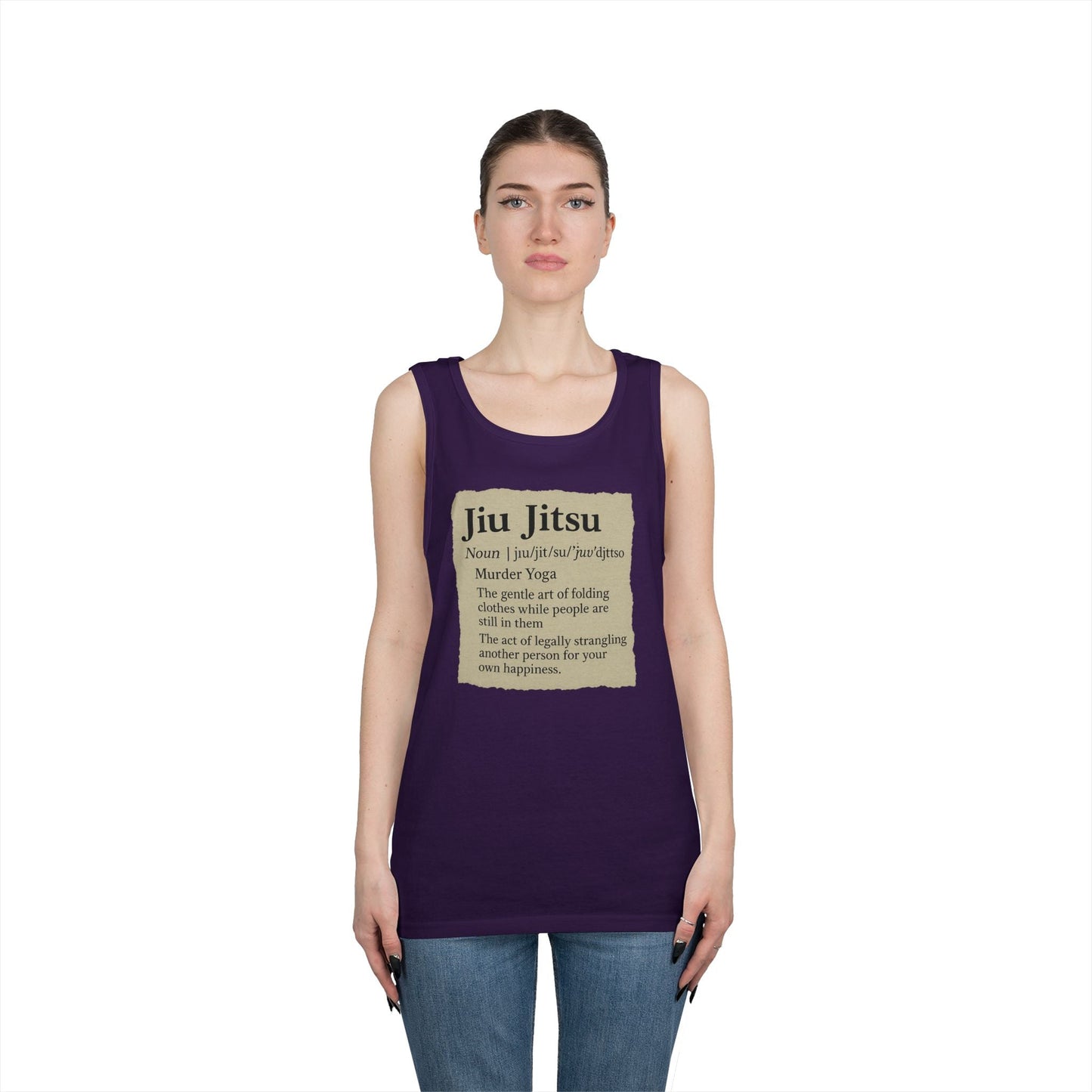 Jiu Jitsu Definition Tank Top | Unisex Heavy Cotton Tank | Martial Arts Apparel, Workout Gear, Fitness Gift, Summer Wear