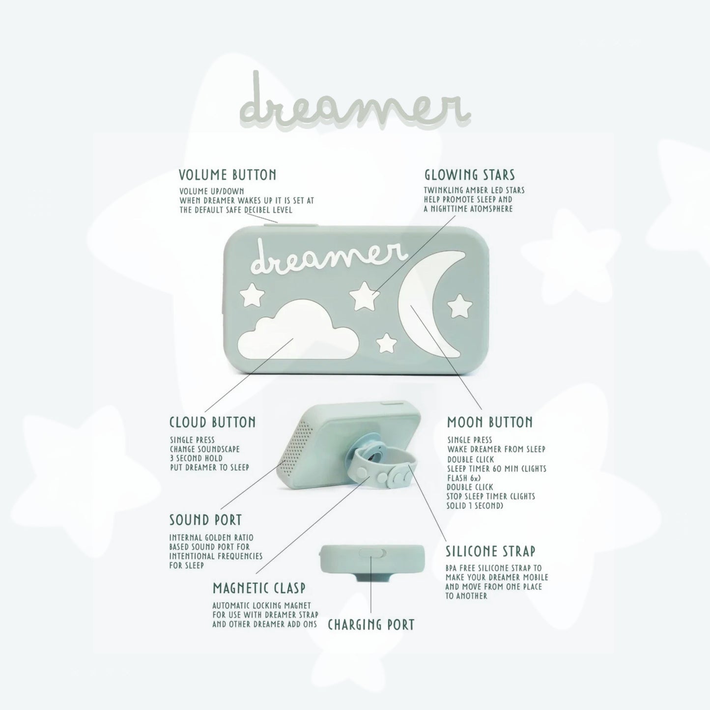 Dreamer™ Baby Sound Machine – 432Hz & 528Hz Sleep Aid