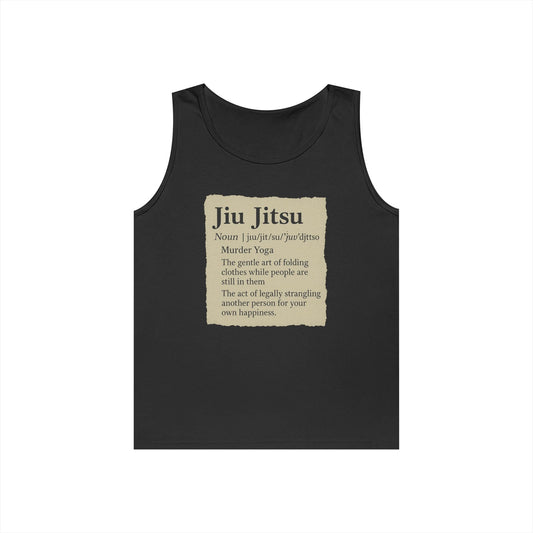 Jiu Jitsu Definition Tank Top | Unisex Heavy Cotton Tank | Martial Arts Apparel, Workout Gear, Fitness Gift, Summer Wear