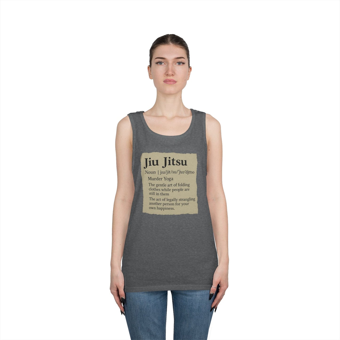 Jiu Jitsu Definition Tank Top | Unisex Heavy Cotton Tank | Martial Arts Apparel, Workout Gear, Fitness Gift, Summer Wear