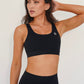 I am Beautifully Radiant Quick Dry Black Sports Bra