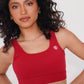 I am Beautifully Radiant Quick Dry Red Sports Bra