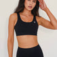 I am Beautifully Radiant Quick Dry Black Sports Bra