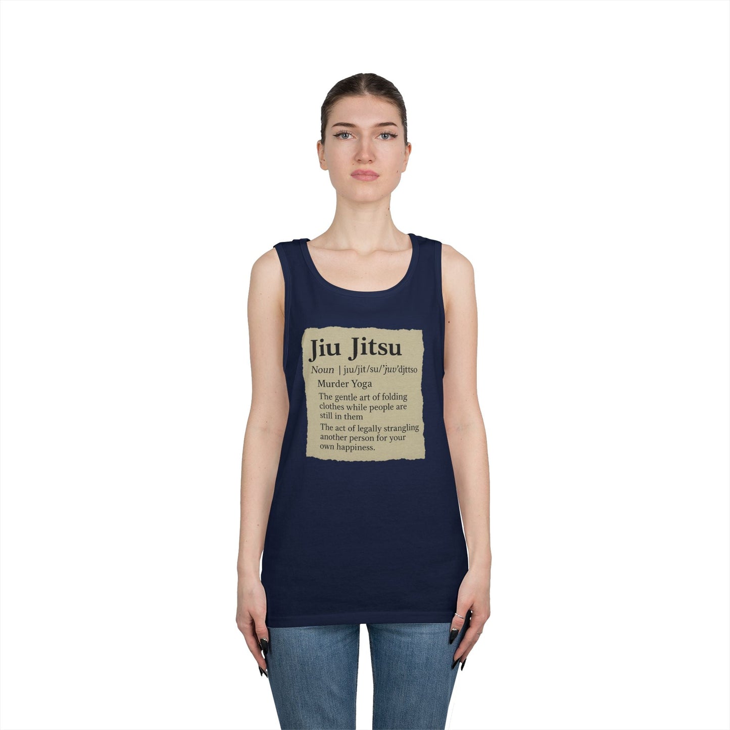 Jiu Jitsu Definition Tank Top | Unisex Heavy Cotton Tank | Martial Arts Apparel, Workout Gear, Fitness Gift, Summer Wear