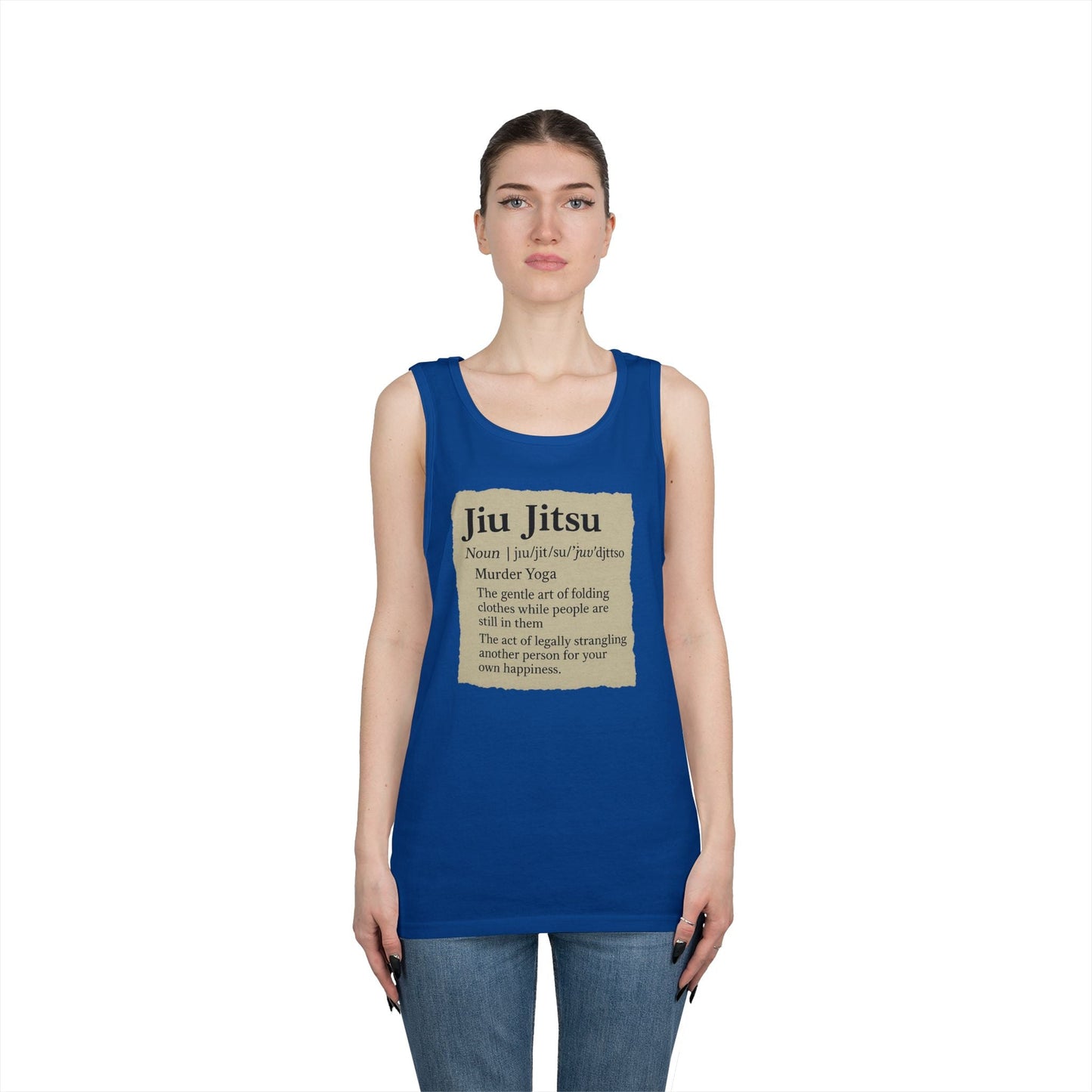 Jiu Jitsu Definition Tank Top | Unisex Heavy Cotton Tank | Martial Arts Apparel, Workout Gear, Fitness Gift, Summer Wear