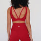 I am Beautifully Radiant Quick Dry Red Sports Bra