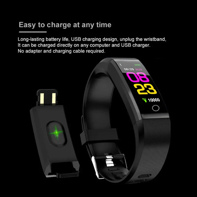 Unisex Smart Watch – Heart Rate & Blood Pressure Fitness Tracker
