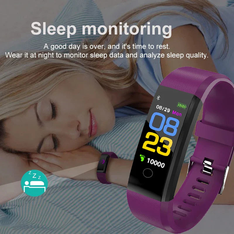 Unisex Smart Watch – Heart Rate & Blood Pressure Fitness Tracker