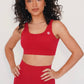 I am Beautifully Radiant Quick Dry Red Sports Bra