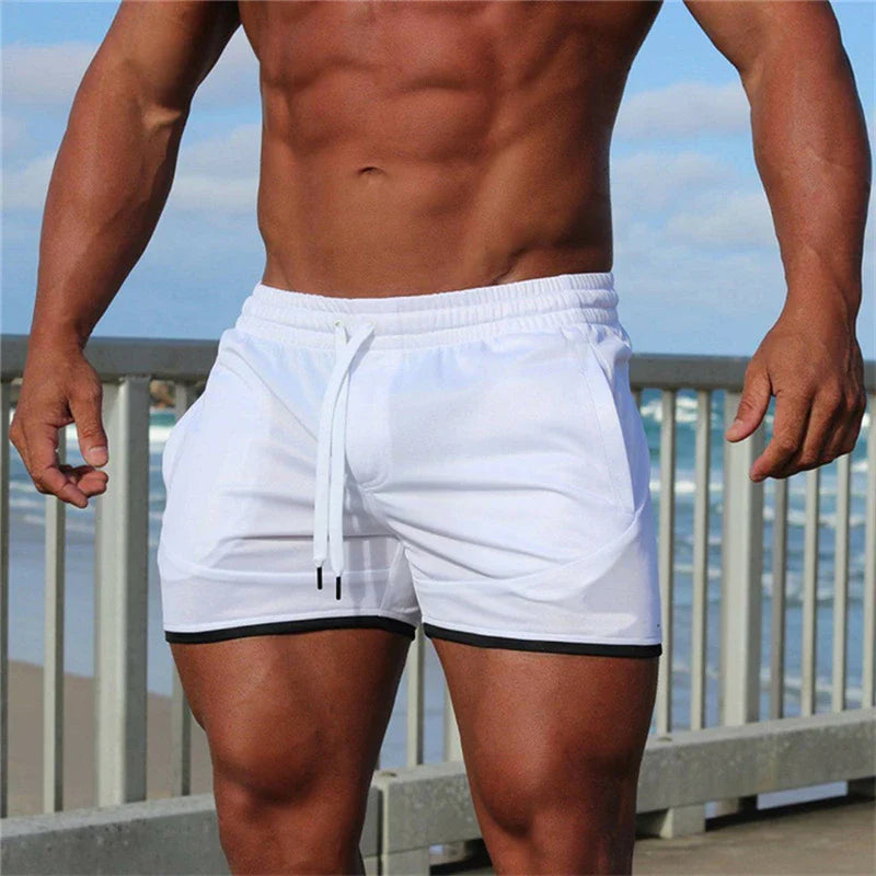 BreezeFit Men's Quick-Dry Mesh Sports Shorts