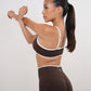 Passion is Power Brown Sports Bra
