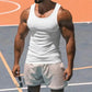 American Vest, Summer Europe And The United States Men Stretch Sports Gym Training, Tight Hurdle Sleeveless Top Solid Color Vest