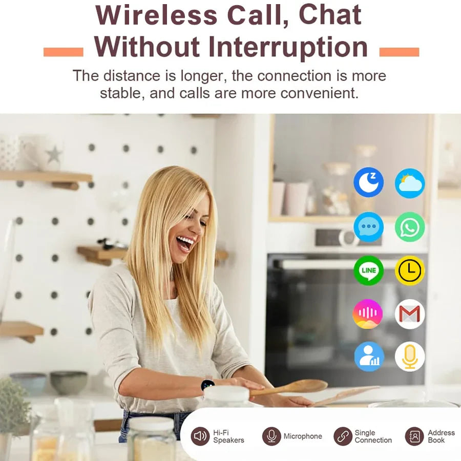 Women’s Smart Watch – Fitness & Health Tracker, Black Gold