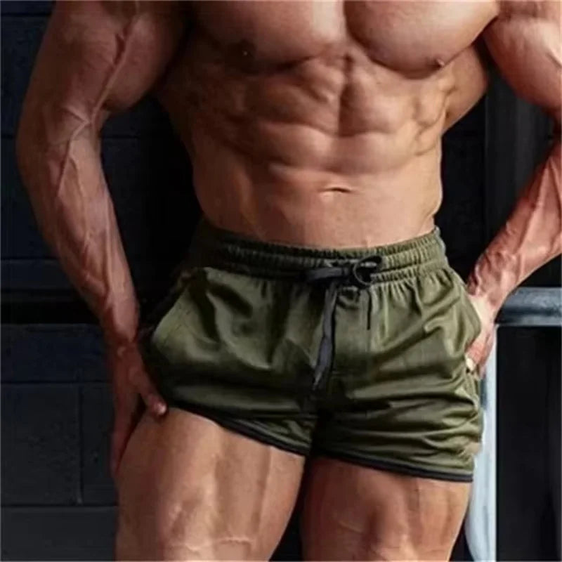 BreezeFit Men's Quick-Dry Mesh Sports Shorts