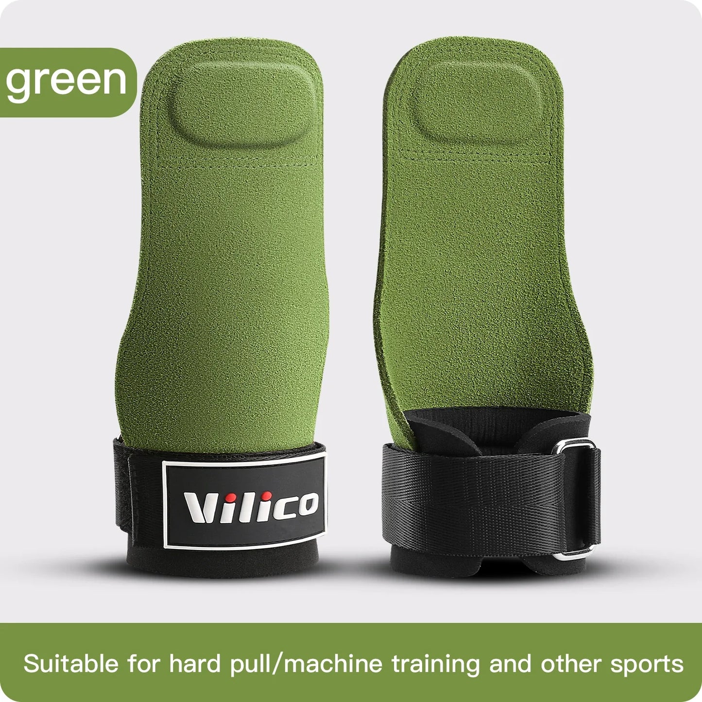 Gym Grips For Men Women Cowhide Palm Guards Weightlifting Fitness Workout Gloves Grips with Wrist Wraps Training Equipment