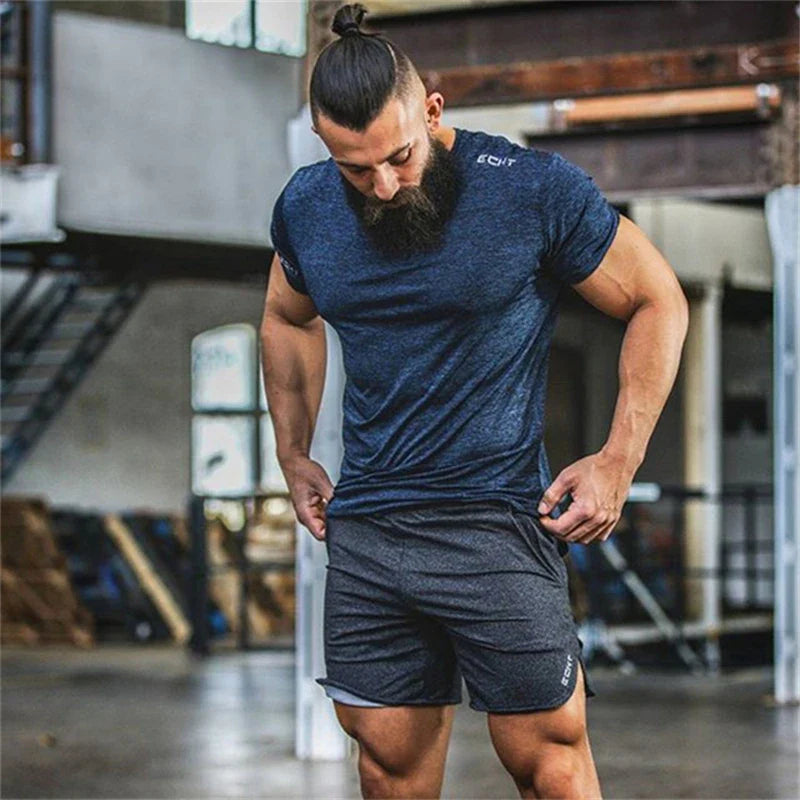 Cotton Casual Shorts Men Gym Fitness Running Sportswear