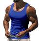 American Vest, Summer Europe And The United States Men Stretch Sports Gym Training, Tight Hurdle Sleeveless Top Solid Color Vest