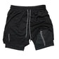 Print 2 in 1 Running Shorts for Men Gym