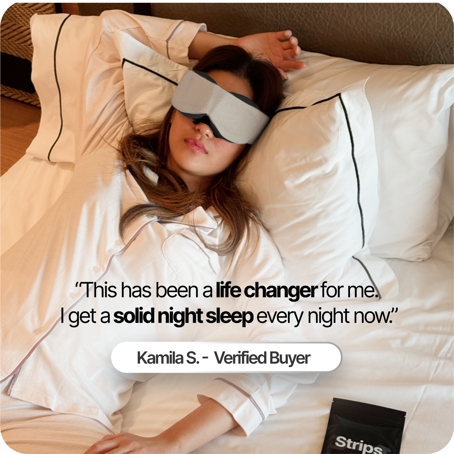 Eclipse Sleep Mask (Pearl White)