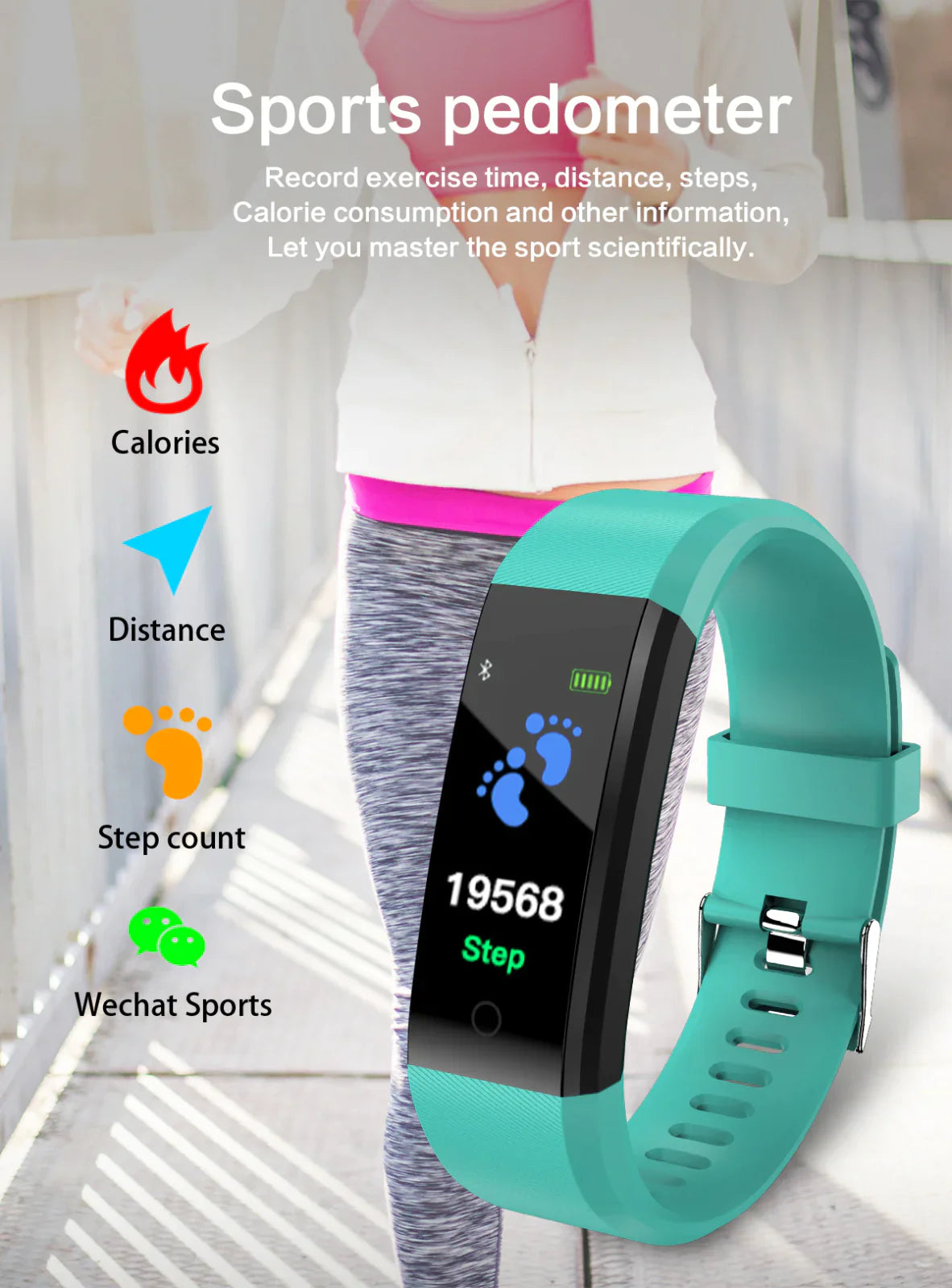 Fitness Smart Watch – Heart Rate & Oxygen BP Monitor