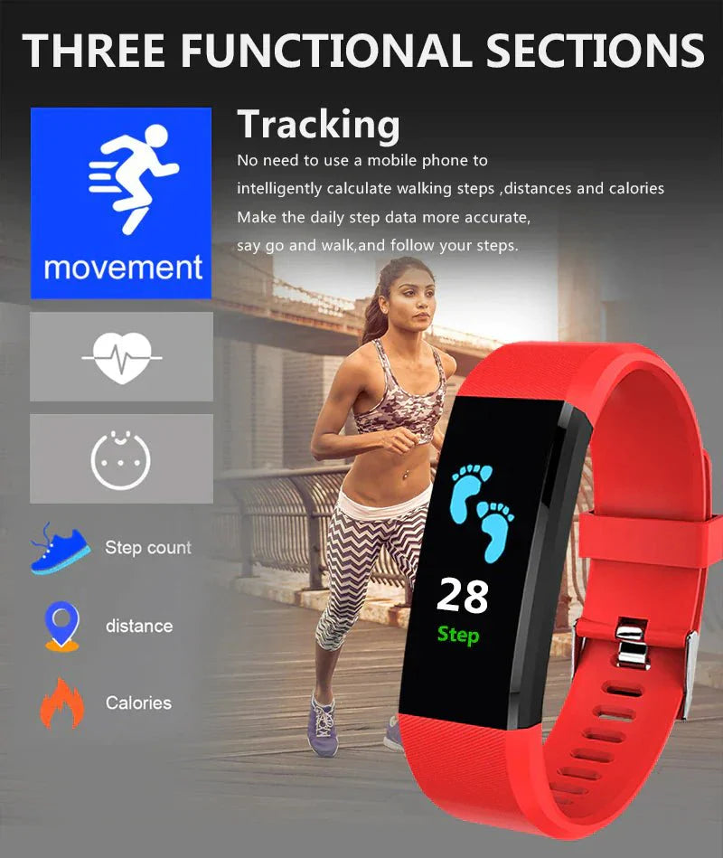 IP67 Waterproof Fitness Tracker Smart Watch – Multi-Sport