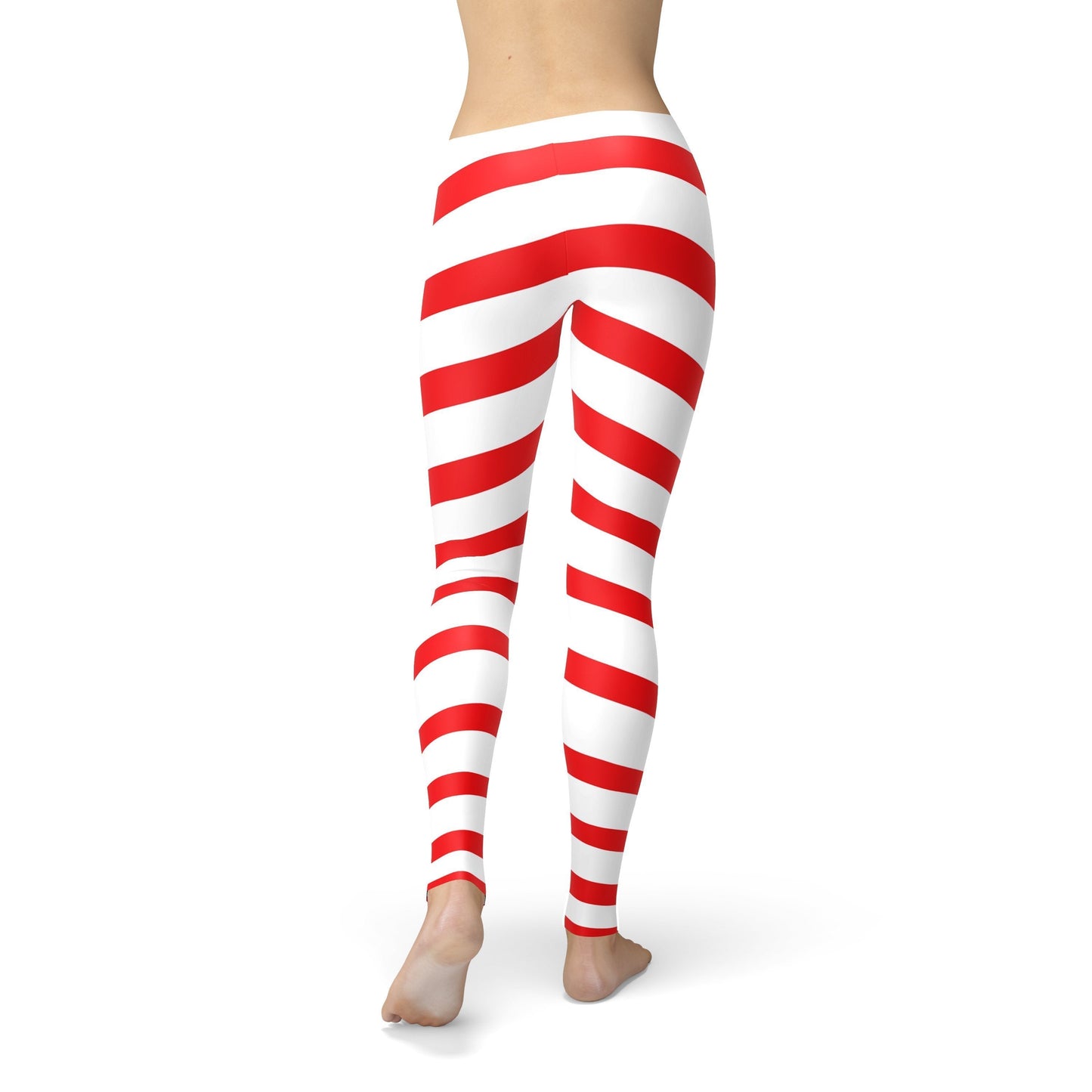 Avery Red Candy Cane Leggings - 4LibertyShop.com