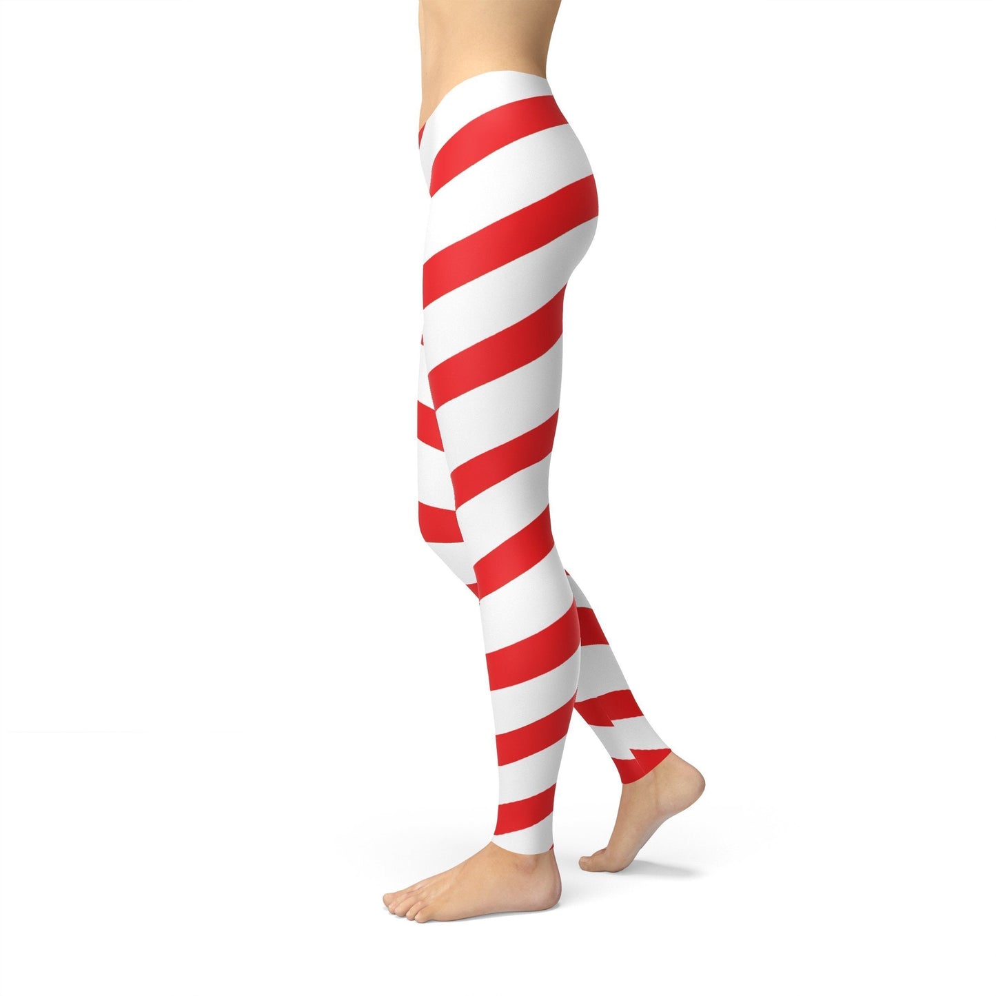 Avery Red Candy Cane Leggings - 4LibertyShop.com