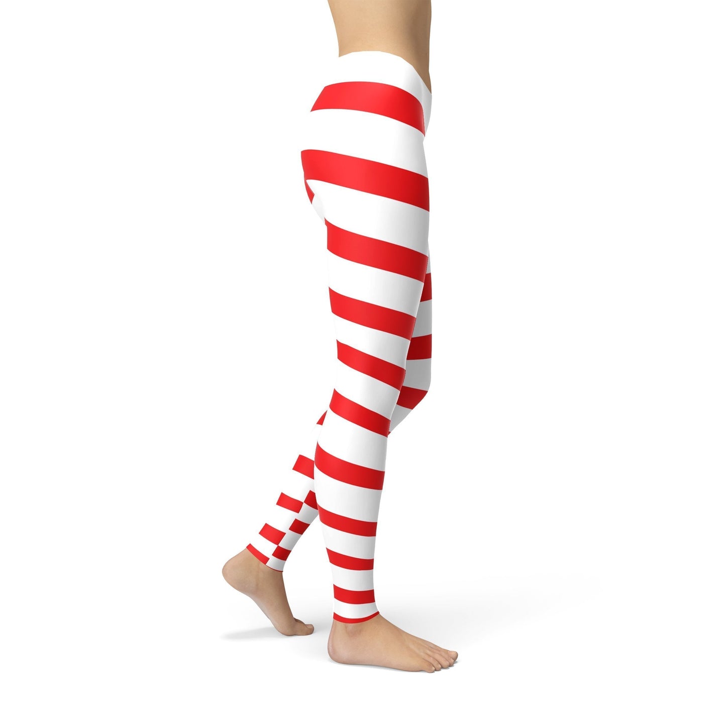 Avery Red Candy Cane Leggings - 4LibertyShop.com