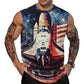 Mens American Flag Tank Top Summer Sleeveless Shirts 4th of July Gym Beach Novelty Workout Tees