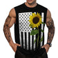 Mens American Flag Tank Top Summer Sleeveless Shirts 4th of July Gym Beach Novelty Workout Tees