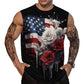 Mens American Flag Tank Top Summer Sleeveless Shirts 4th of July Gym Beach Novelty Workout Tees