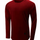 Comdecevis Muscle Slim Long Sleeve T Shirt Men Gym Athletic Red Size L