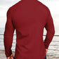 Comdecevis Muscle Slim Long Sleeve T Shirt Men Gym Athletic Red Size L
