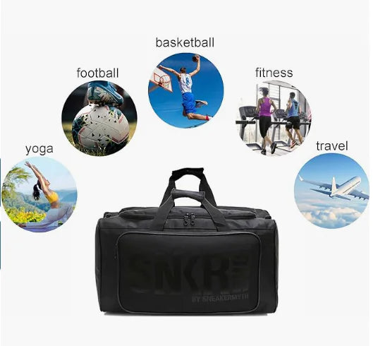 Sneaker Duffel Travel Bag for Men Shoe Bags for Travel Sneaker Bag Basketball Outdoor Sports Gym Bag Travel shoe bag With 3 Adjustable Compartment Dividers Travel Shoe Bags