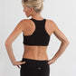 New Women's Bamboo Padded Sports Bra in Black