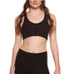 New Women's Bamboo Padded Sports Bra in Black