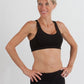 New Women's Bamboo Padded Sports Bra in Black